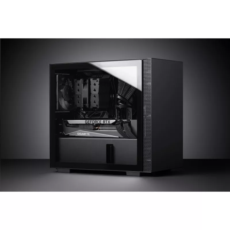 Procesoriaus aušintuvas Noctua NH-D9L CHROMAX.BLACK — 92 mm ventiliatorius, 400–2000 RPM, 22,6 dB, matmenys 95×95×110 mm, svoris 531 g