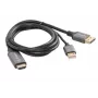HDMI(M)-DisplayPort(M) laidas 1m 4K juodas LANBERG