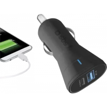 SBS TECRTC1USB2AUL Automobilinis mobiliojo įrenginio įkroviklis Juodas (TECRTC1USB2AUL)