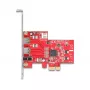 DeLOCK 90738 PCIe FireWire adapteris vidinis IEEE 1394 raudonas