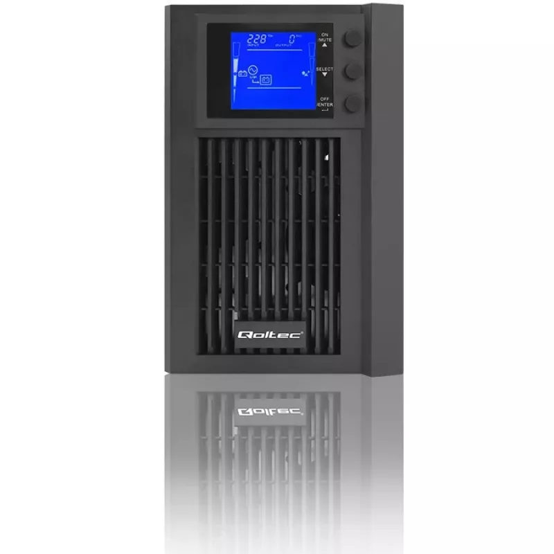Nepertraukiamo maitinimo šaltinis QOLTEC 53981 Online 2kVA, 2000 VA