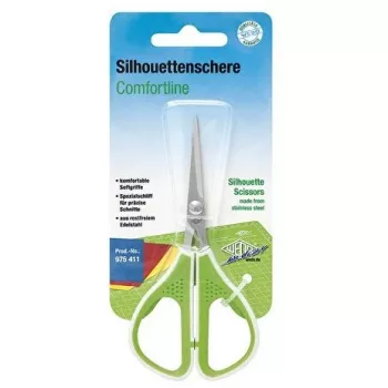 Žirklės WEDO 975 411 universalios tiesaus pjovimo vienos, 114 mm, žalia/balta