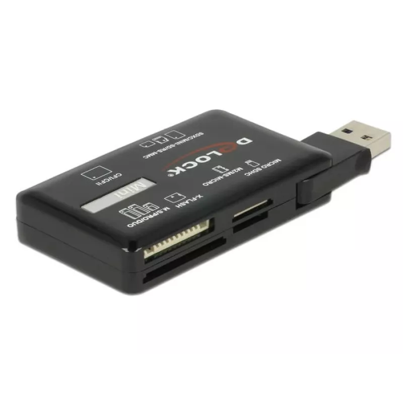 DeLOCK SuperSpeed USB kortelių skaitytuvas CF SD Micro SD MS M2 xD 5 Gbps