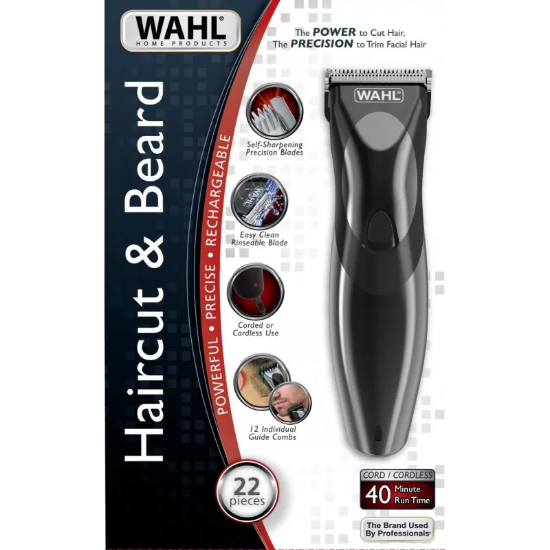 Wahl 9639-816 plaukų kirpimo mašinėlė juoda