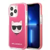 Karl Lagerfeld KLHCP13XTPECPI kietas dėklas iPhone 13 Pro Max 6,7 inch Fuchsia/FUSCHIA Choupette Head