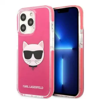 Karl Lagerfeld KLHCP13XTPECPI kietas dėklas iPhone 13 Pro Max 6,7 inch Fuchsia/FUSCHIA Choupette Head
