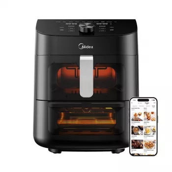 Oro gruzdintuvė Midea MAD1100DADK, 1850 W, dviguba talpa 4,4/6,4 L