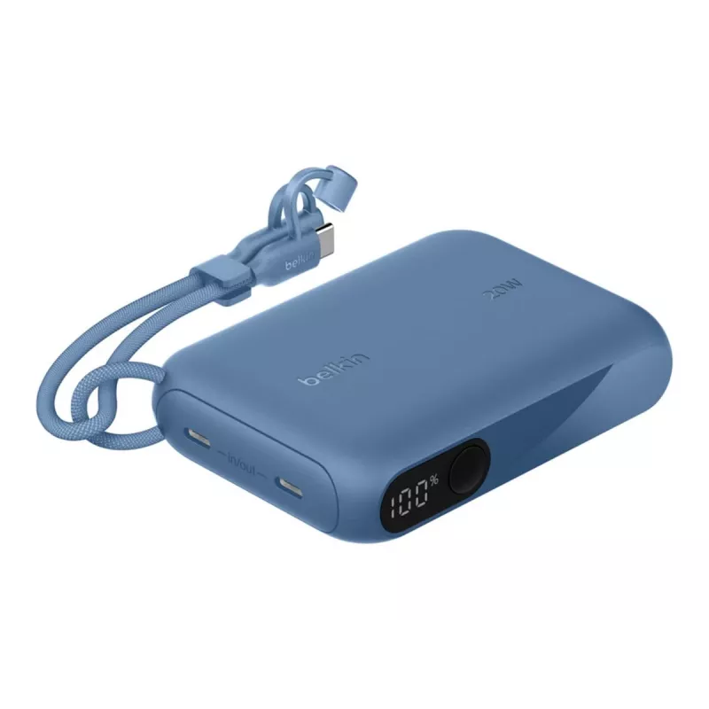Power bank Belkin BPB027HQBL 10000 mAh — mėlyna, 2× USB Type‑C prievadai
