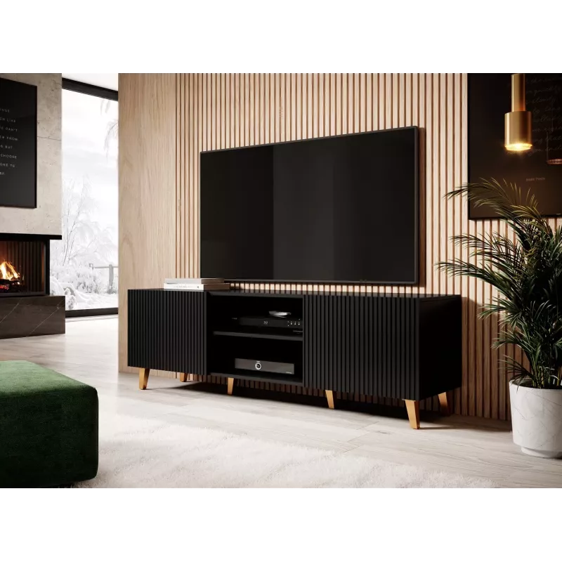 Cama RTV spintelė PAFOS 150x42x52 juodas matinis
