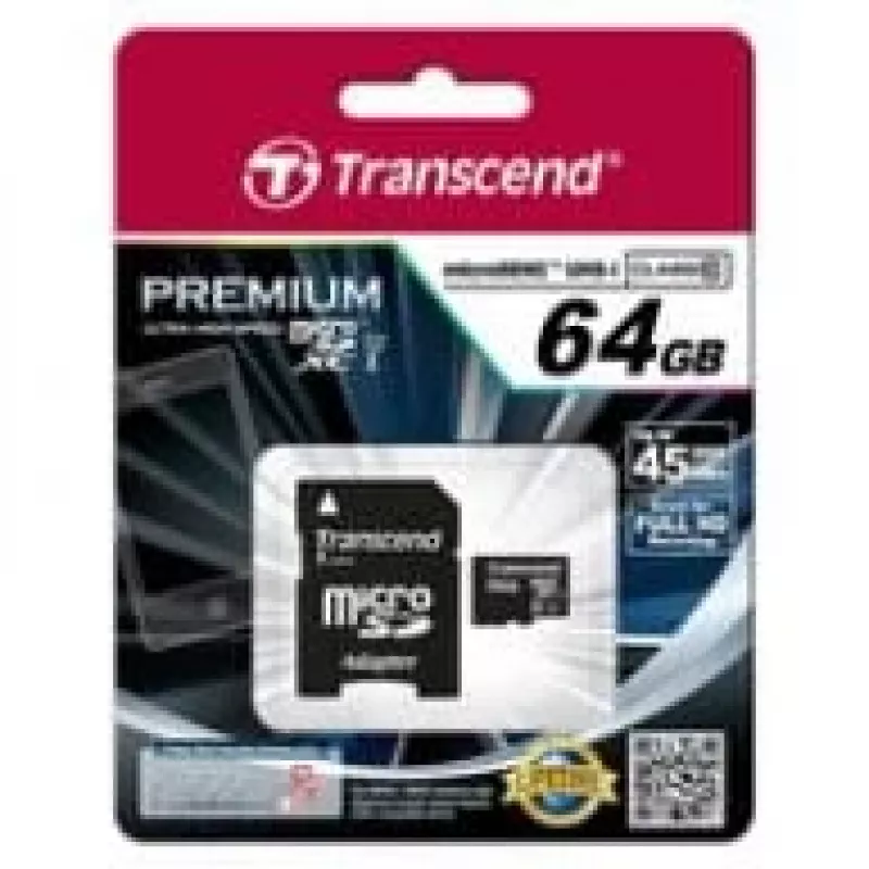 Flash atminties kortelė Transcend 64GB MicroSDXC UHS-I TS64GUSDU1