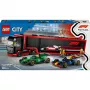 LEGO CITY 60445 F1 - Sunkvežimis su RB20 ir AMR24 F1 bolidais