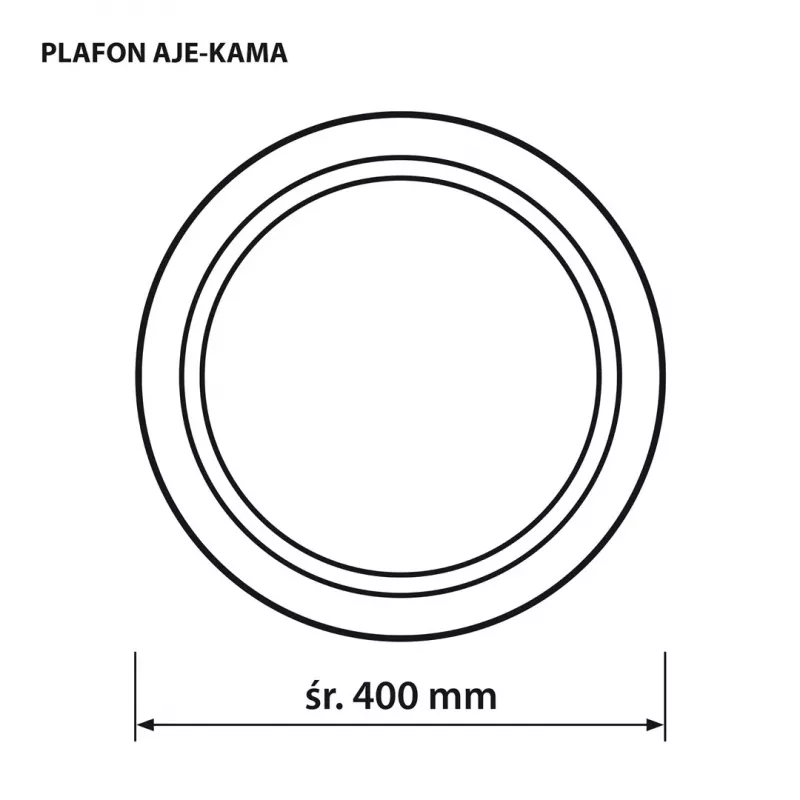 LED lubinis šviestuvas ActiveJet AJE-KAMA 24W apvalus 4000K 2580 lm IP20 40 cm