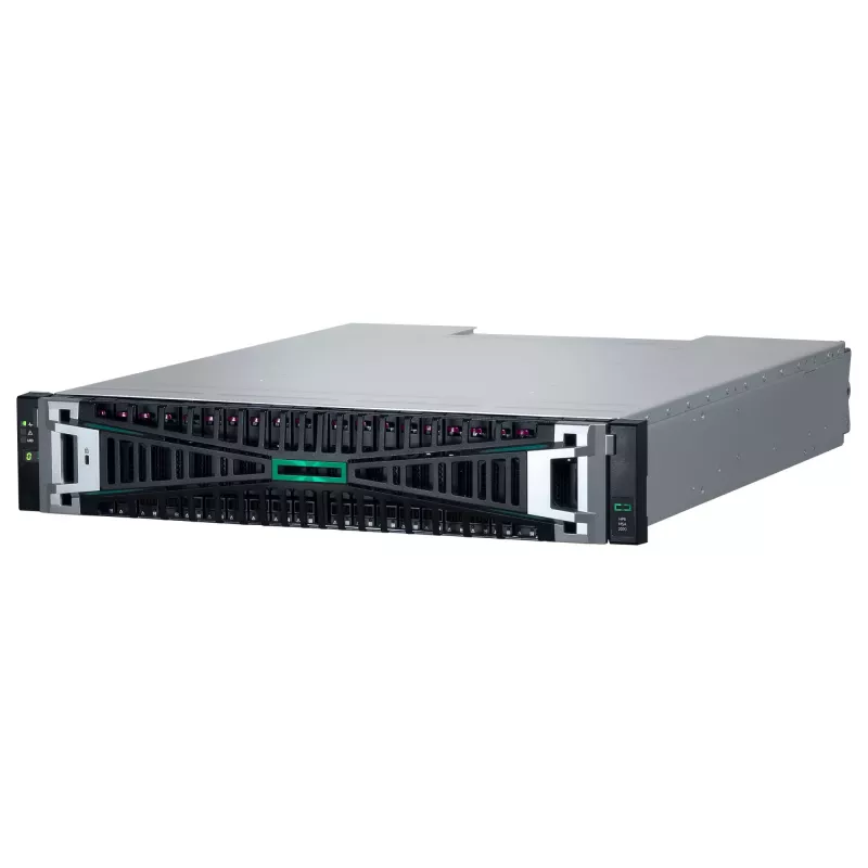 HPE MSA 2070 SFF 2x10/25GbE iSCSI 4 prievadų valdiklis 12x3.84TB SSD 4x10Gb iSCSI XCVR 46TB saugojimo masyvas