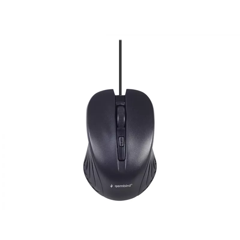 Pilno dydžio laidas klaviatūra Gembird KBS-UM-04 USB QWERTY JAV anglų su pele, juoda, 1.5 m laidas