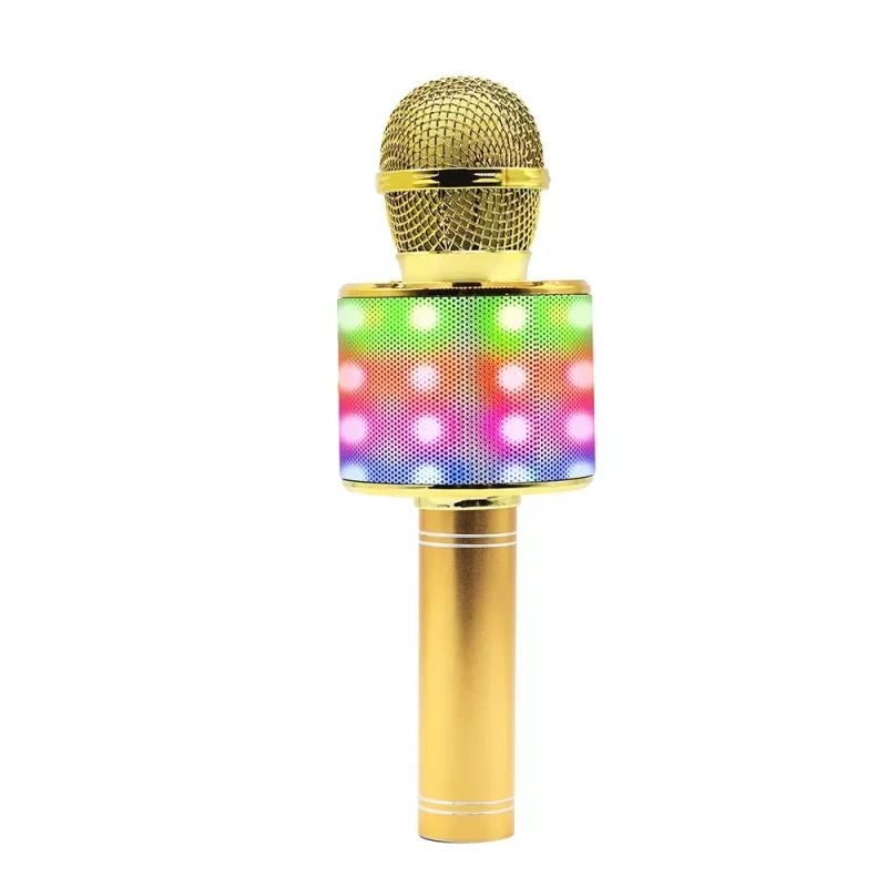 Manta MIC20-GL Gold belaidis karaoke mikrofonas su garsiakalbiu