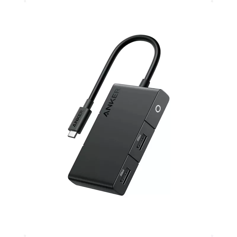 Anker 332 A8356G11 USB-C šakotuvas 5-in-1, 4K HDMI vienam ekranui, juodos spalvos