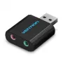 Vention USB išorinė garso plokštė Black Metal Type