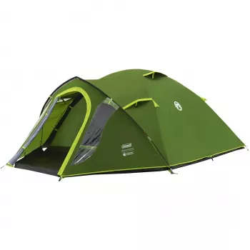 Coleman Dome Tent Darwin 4 Plus Blackout palapinė – 4 vietų tunelinė palapinė su prieangiu, tamsiai žalia/šviesiai žalia