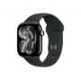 Apple Watch Series 11 GPS + Cellular 42mm Jet Black Aliuminio Korpusas su Juodu Sportiniu Dirželiu - M/L