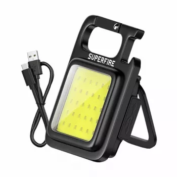 Žibintuvėlis Superfire MX16 — 600 lm, įmontuota 500 mAh baterija, USB-C įkrovimas