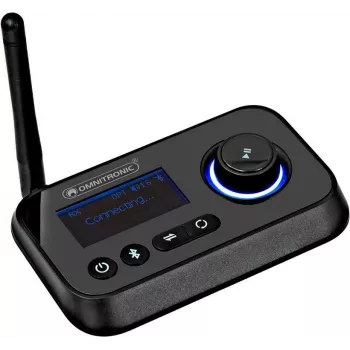 Bluetooth siųstuvas-imtuvas Omnitronic BDT-5.2PRO Aptx HD — belaidis garso siųstuvas ir imtuvas