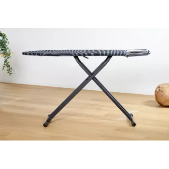 Pilno dydžio lyginimo lenta Taurus 994178000 — 410 x 1250 mm, reguliuojamas aukštis iki 930 mm, medvilninis užvalkalas, juoda