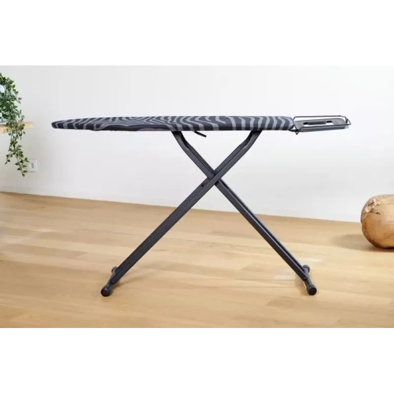 Pilno dydžio lyginimo lenta Taurus 994178000 — 410 x 1250 mm, reguliuojamas aukštis iki 930 mm, medvilninis užvalkalas, juoda