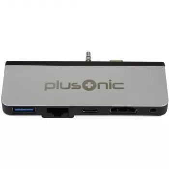 Dokavimo adapteris Plusonic PSUC0165, skirtas Microsoft Surface Go, 5-in-1, USB 3.0, HDMI, Type-C