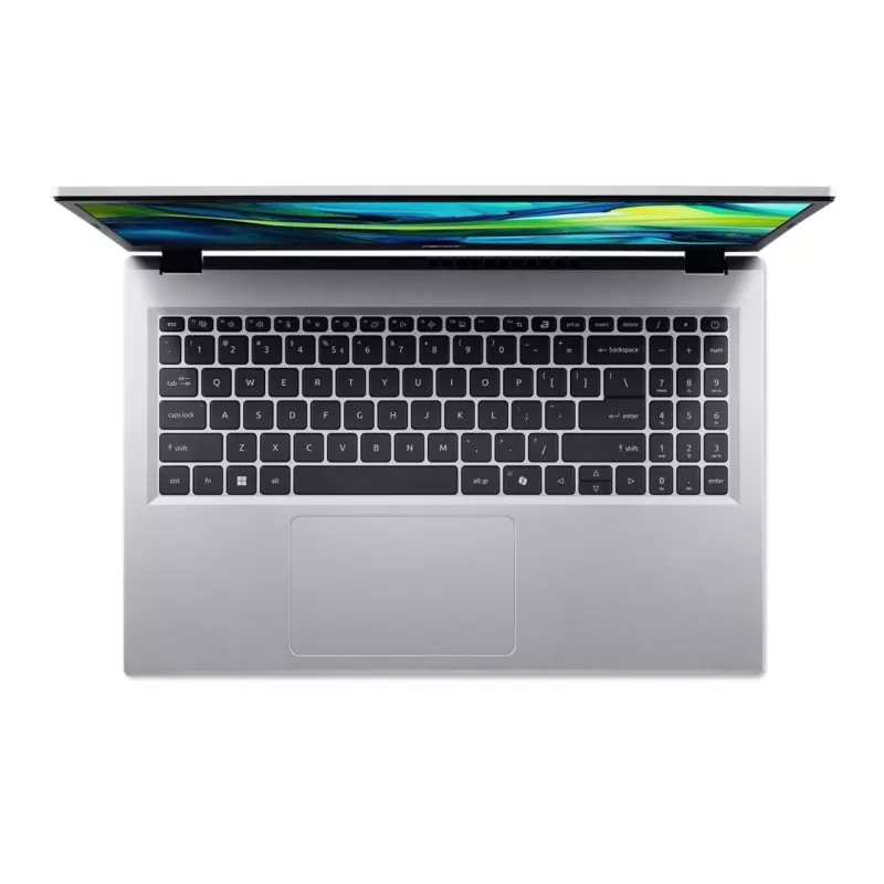 Nešiojamas kompiuteris Acer Aspire Go 15 AG15-71P-58WM — 15,6 colio Full HD, Intel Core i5-1334U, 16 GB DDR5, 512 GB SSD, FreeDOS, sidabrinis