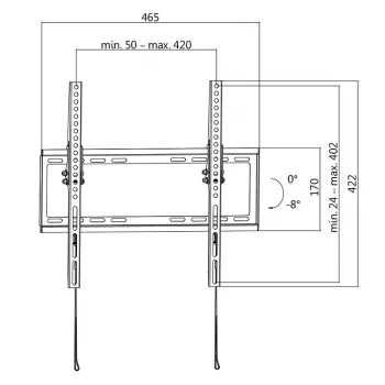 LogiLink BP0010 TV laikiklis/stovas 139,7 cm (55 col.) juodas