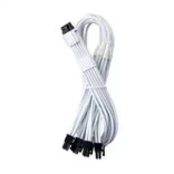 CableMod C-Series Pro ModMesh 16 kontaktų į 4×8 kontaktų pintas kabelis Corsair Type 3/4 maitinimo blokams, 60 cm, baltas