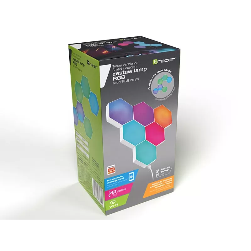 Įleidžiamas RGB LED skydelis TRACER Smart Hexagon Tracer 47256 Ambience TRAOSW47256