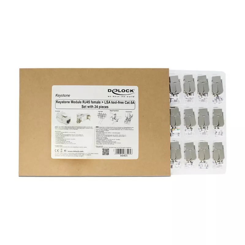 RJ45/LSA modulis Cat.6A DeLOCK 86405