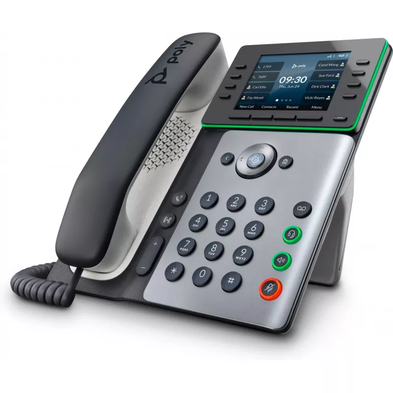 IP telefonas HP Poly Edge E320 su PoE, IPS ekranu 320x240, 4:3, HTTPS, ENERGY STAR, EAC, RoHS, FCC, CE, BSMI