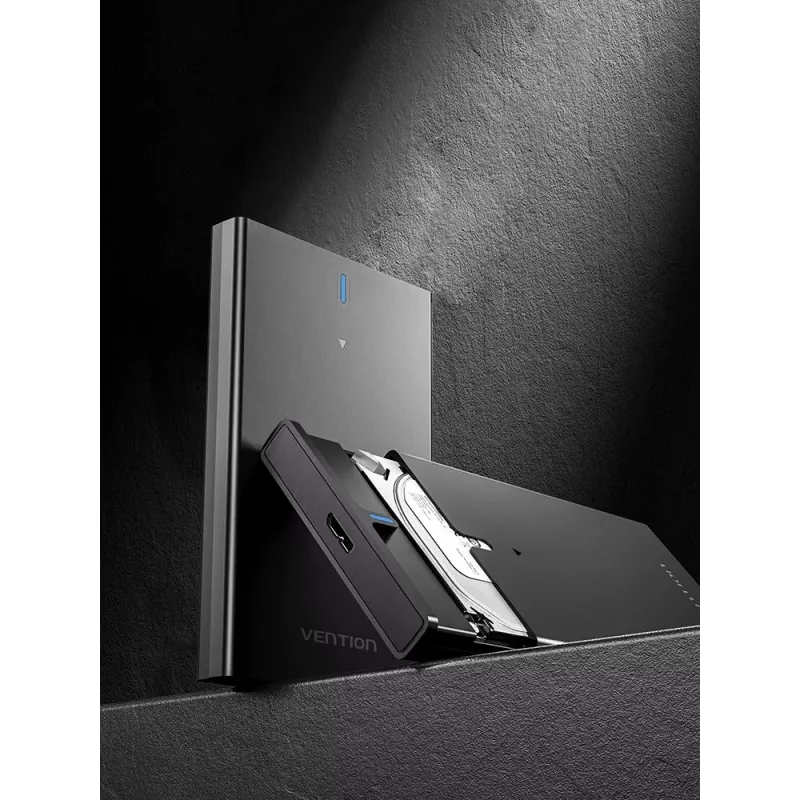 Vention 2.5 colio SATA kietojo disko dėklas (USB 3.0 Micro-B) juodas