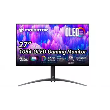 Acer X27U X1 monitor kompiuterinis 67,3 cm (26,5 inch) 2560 x 1440 pikselių Wide Quad HD OLED juodas