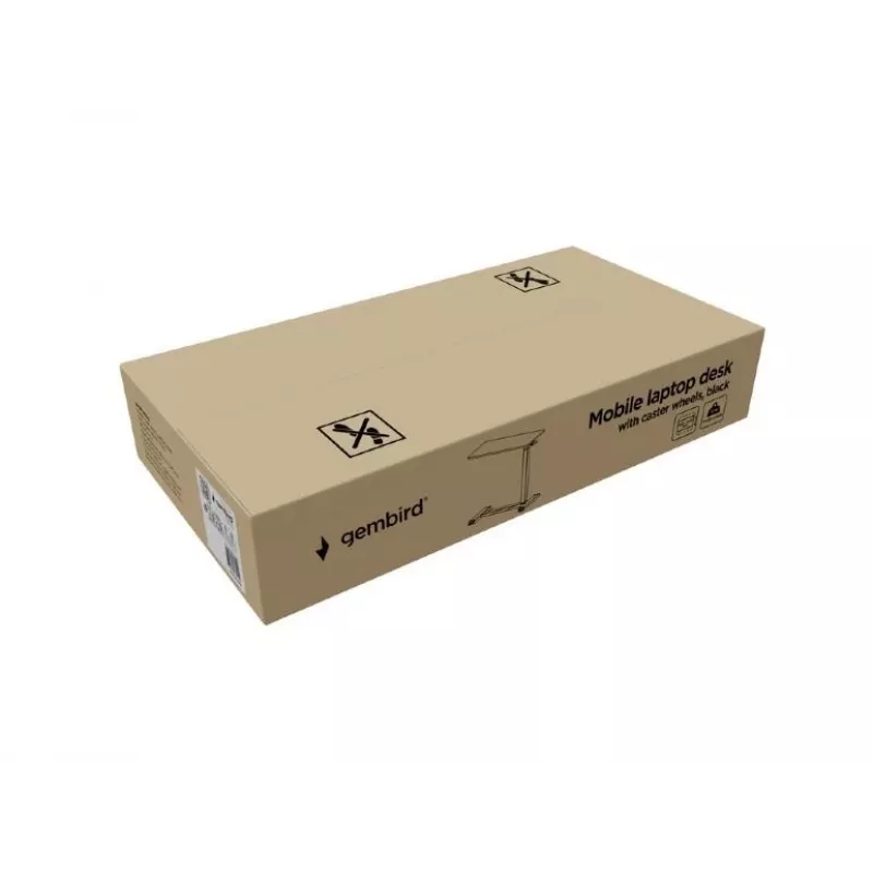 Tiesus kompiuterinis stalas Gembird TVS-DESK-02-BK juoda medžio drožlių plokštė