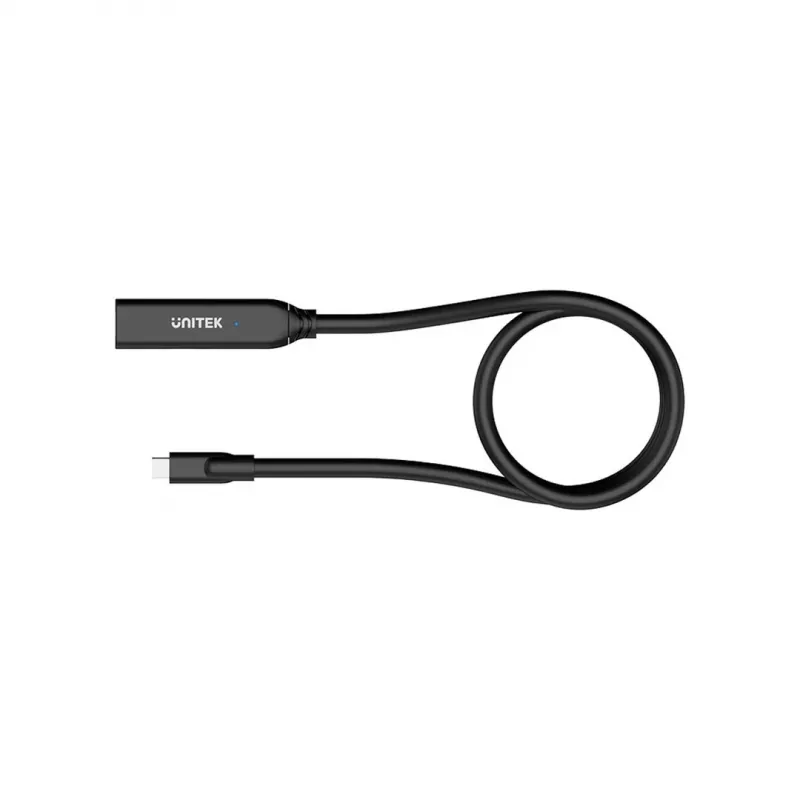Prailginimo laidas Unitek U1335ABK01 USB-C (vyriška) į USB-C (moteriška), 10 Gbps, 5 m, juodas