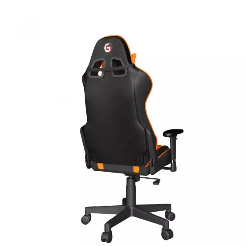 GEMBIRD GC-SCORPION-04X žaidimų kėdė juoda-oranžinė, ergonomiškas dizainas, reguliuojamas aukštis, aukšta atlošo dalis