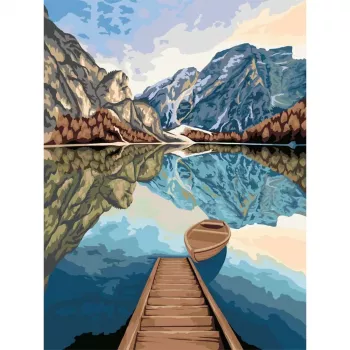 Ravensburger Paveikslėlių rinkinys CreArt Ežero vaizdai 23909 – dažymo pagal numerius rinkinys vaikams ir suaugusiems