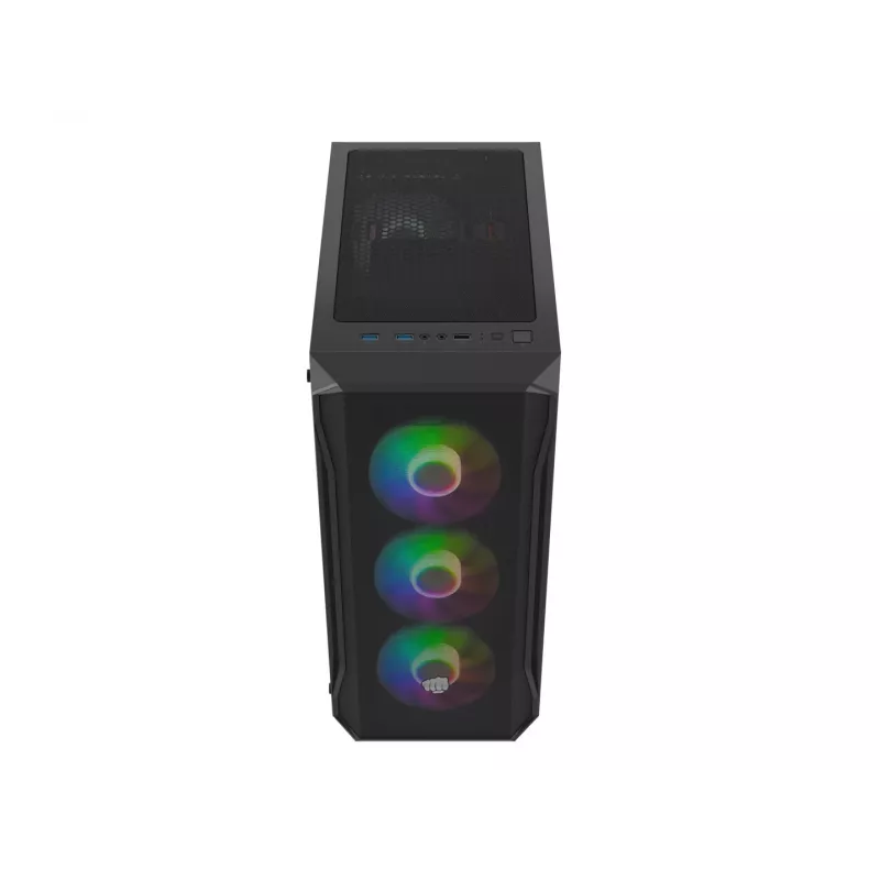 Korpusas Fury Shobo SH4F su RGB langu 4x ventiliatoriai MIDI kompiuteriui