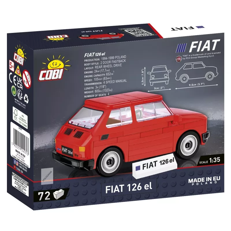 Konstruktorius Cobi Youngtimer Collection Fiat 126p el 24531 — 150 dalių