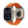 Pakeitimo dirželis GUAN Premium Plus, skirtas Apple Watch – oranžinis/juodas – tinka 42/44/45/46/49 mm
