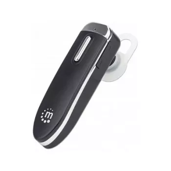 Manhattan Bluetooth ausinė su viena ausine, įmontuotu mikrofonu ir valdymo mygtukais, juoda, 10 h veikimo laikas, 10 m atstumas, USB-A įkrovimo laidas, Bluetooth 4.0, 3 metų garantija