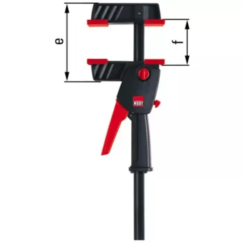 Gnybtinis spaustuvas Bessey DUO30-8, įvairiaspalvis, metalinis, 300 mm plotis