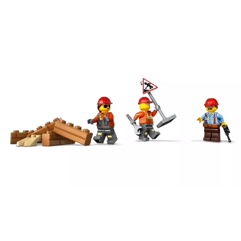 LEGO City 60466 Geltonas buldozeris su priekiniu krautuvu, konstruktorius, 682 detalės, 3 figūrėlės, nuo 8 metų