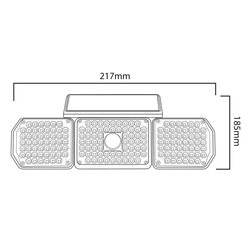 Maclean IP65 saulės energijos LED prožektorius su judesio ir prieblandos davikliu IP65 4W 320lm 4000K Li-ion 1200 mAh 3 darbo režimai