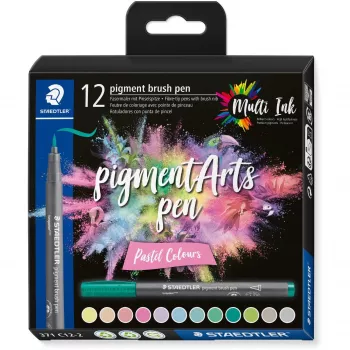 Teptukinis rašiklis Staedtler Pigment Arts Pastel Spalvos 12 vnt.