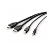 Belkin Secure KVM kombinuotas kabelis - vaizdo / USB / garso kabelis - TAA atitikmuo - USB, Mini-Jack, HDMI (M)