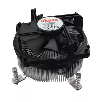 Akasa Intel LGA1700 procesoriaus hibridinis aušintuvas 9 cm aliuminis, juodas 1 vnt.